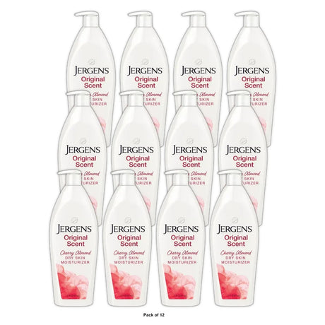 Jergens Original Scent with Cherry Almond Essence Dry Skin Moisturizer 21 Fl. Oz (Pack of 12)