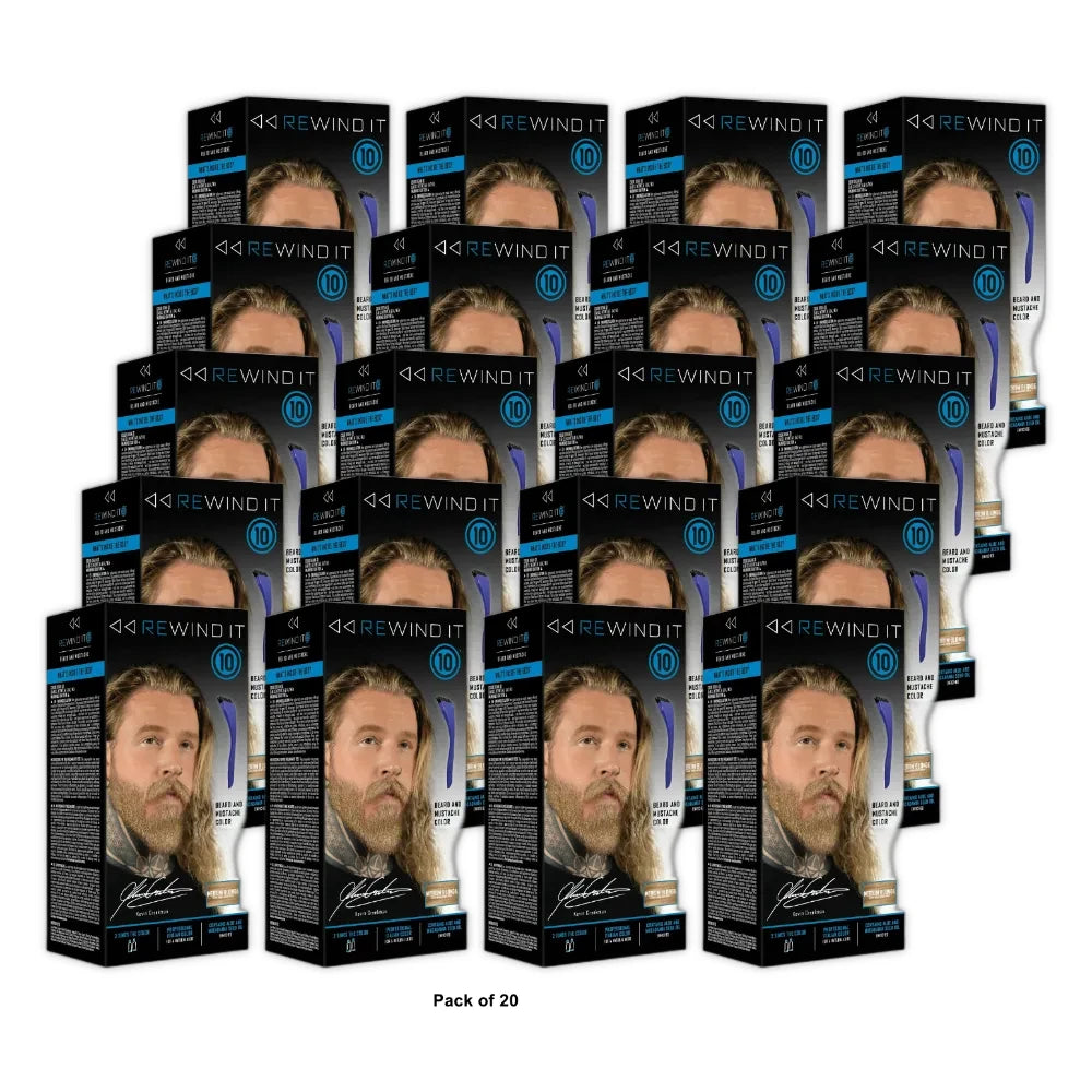 REWIND IT 10 Medium Blonde Beard and Mustache Color nan (Pack of 20)