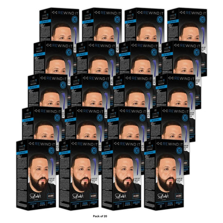 REWIND IT 10 Dark Brown Beard and Mustache Color nan (Pack of 20)