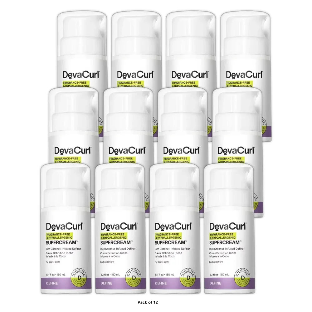 DEVACURL FRAGRANCE-FREE & HYPOALLERGENIC SUPERCREAM 5.1 Fl.Oz (Pack of 12)