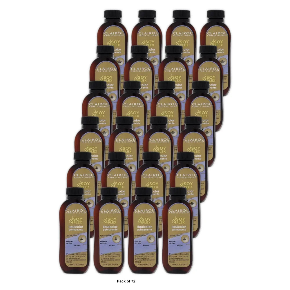 Soy4plex Liquicolor Permanent Hair Color - 8A/28D Light Cool Blonde 2 Fl. Oz (Pack of 72)