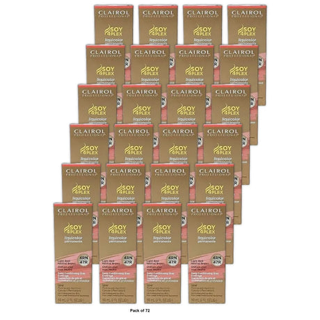 Clairol Soy4PLEX #4RN/47R - Light Red Neutral Brown 2oz 2 Fl. Oz (Pack of 72)