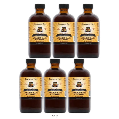 Sunny Isle Jamaican Black Castor Oil 8 Fl. Oz(Pack of 6)