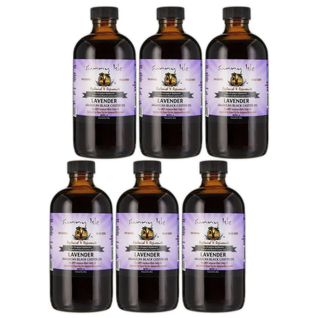 Sunny Isle Lavender Jamaican Castor Oil, Black, 8 Fl. Oz(B00VKBVRQE) (Pack of 6)