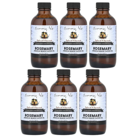 Sunny Isle Rosemary Jamaican Black Castor Oil 4oz (Pack of 6)