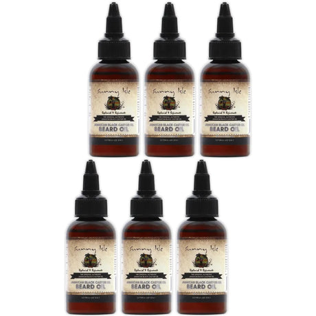 Sunny Isle Jamaican Black Castor Beard Oil, Ounce 2 Fl. Oz (Pack of 6)