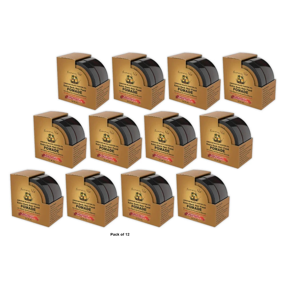 Sunny Isle Extra Dark Jamaican Black Castor Oil Hair Pomade 4 Oz (Pack of 12)