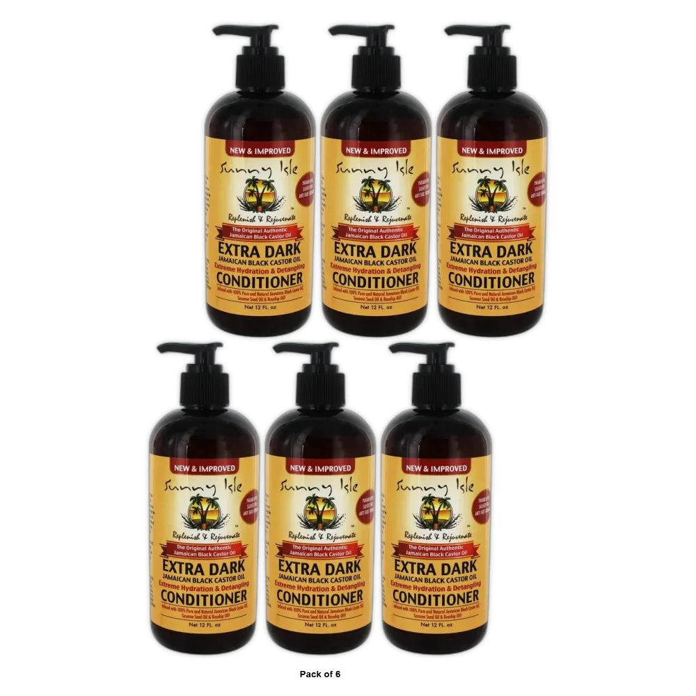 Sunny Isle Jamaican Black Castor Oil Extreme Hydrating Conditioner 10.1 Fl. Oz (Pack of 6)