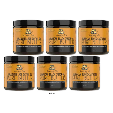 Sunny Isle Jamaican Black Castor Oil Pure Butter Original, 4 oz (Pack of 6)