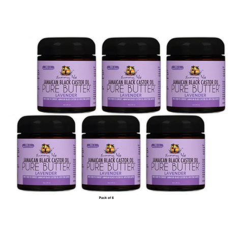 Sunny Isle Jamaican Black Castor Oil Pure Butter Lavender 4oz (Pack of 6)
