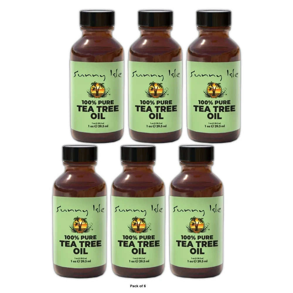Sunny Isle 100% Pure Tea Tree Oil - 1oz (Pack of 6)