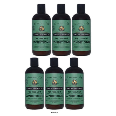 Sunny Isle Jamaican Black Castor Oil Tea Tree Mint Conditioner 354ml, Hydration 12 Oz (Pack of 6)