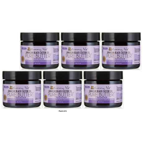 Sunny Isle Jamaican Black Castor Oil Pure Butter Lavender 2 fl oz (Pack of 6)