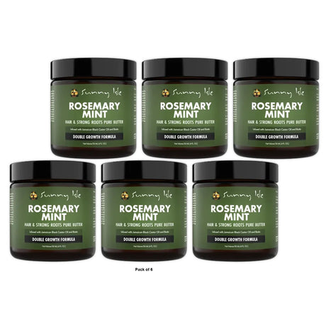 Sunny Isle Rosemary Mint Hair and Strong Roots Butter 4oz (Pack of 6)