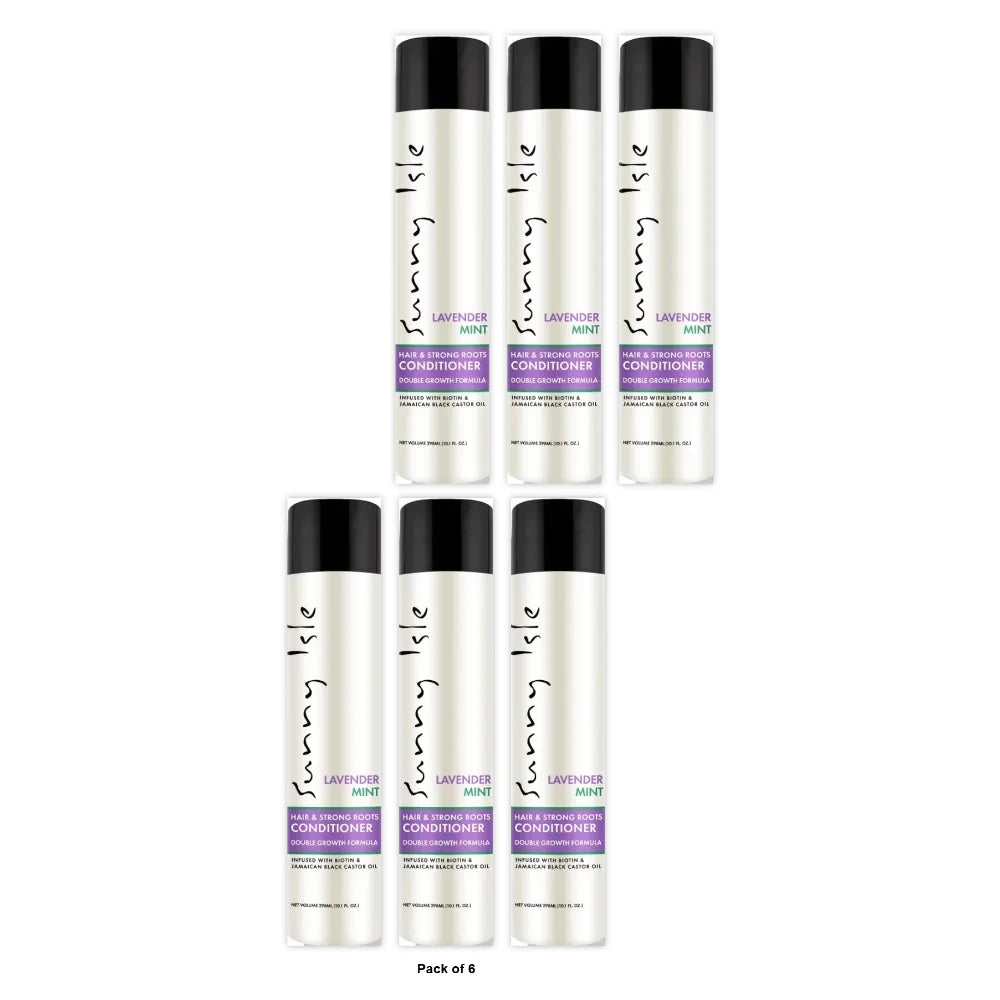Sunny Isle Lavender Mint Hair and Strong Roots Conditioner 10.1oz (Pack of 6)