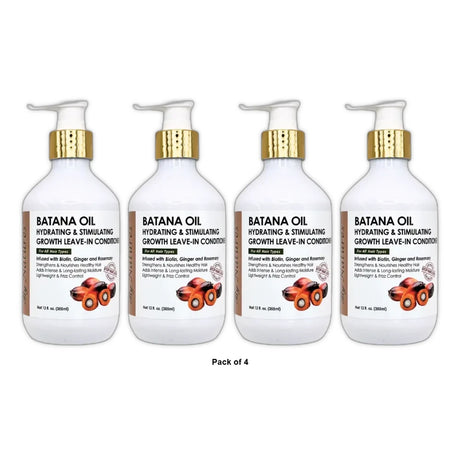 By Natures Batana Oil Hydrating & Stimulating Growth Leave-In Conditioner 12 Oz (Pack of 4)