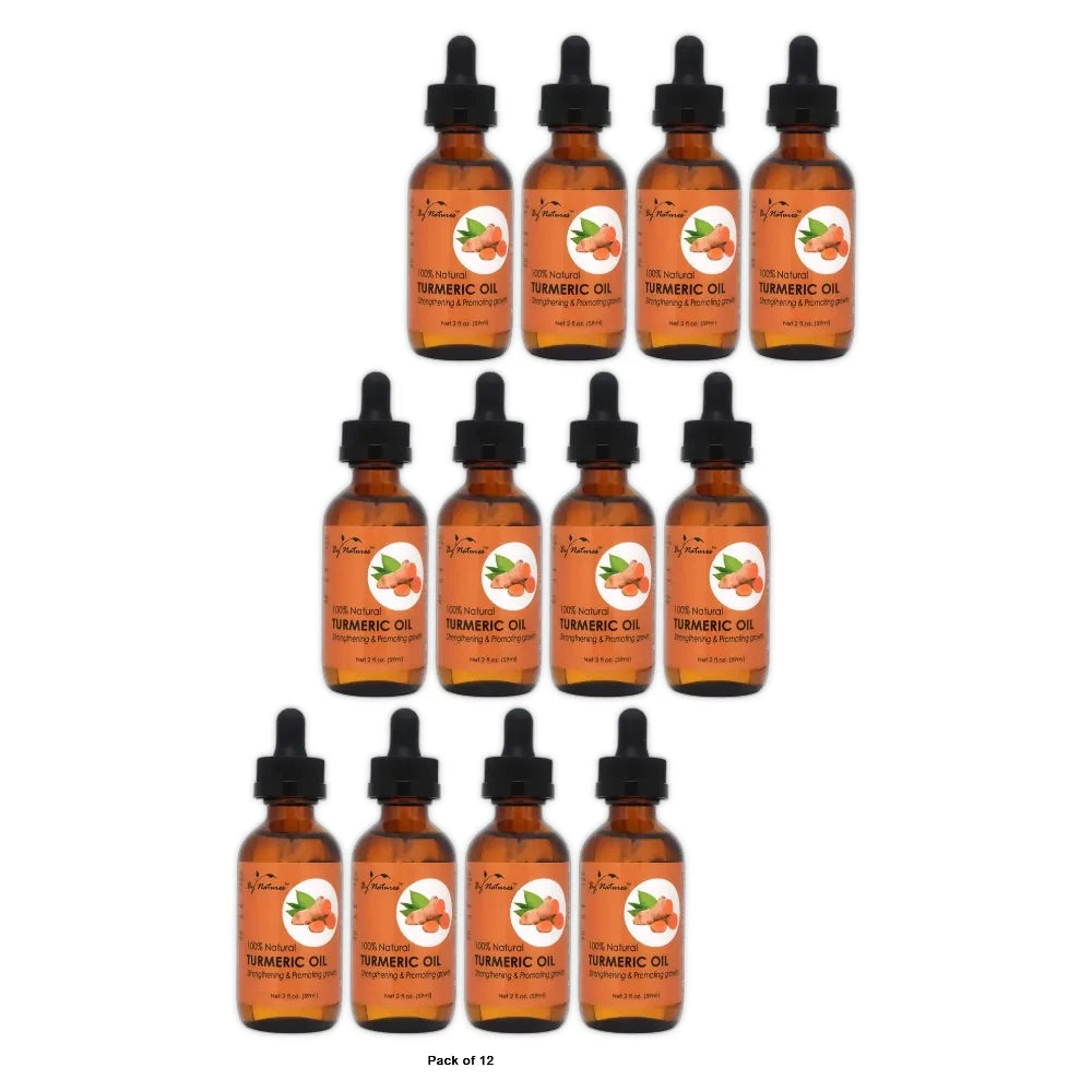 By Nature 100% Natural Tumeric Oil 2 oz (Pack of 12)