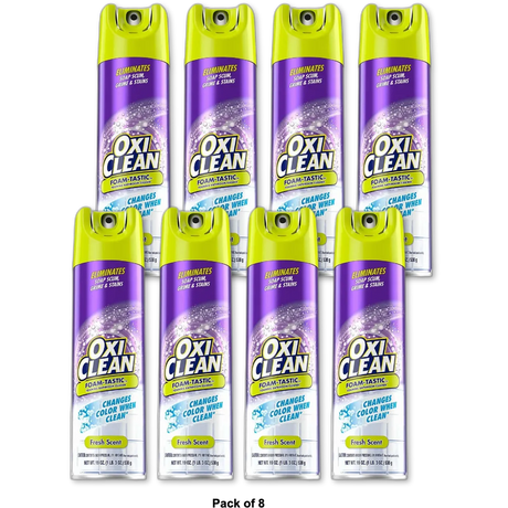 Oxi Clean Foam Tastic Foaming Bathroom Cleaner Fresh Scent 19Oz (Pack of 8)