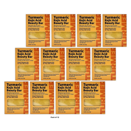 By Natures Turmeric Kojic Acid Beauty Bar 5.5 Oz (Pack of 24)