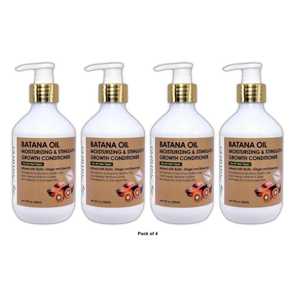 By Natures Batana Oil Moisturizing & Stimulating Growth Conditioner 12 fl.oz (Pack of 4)