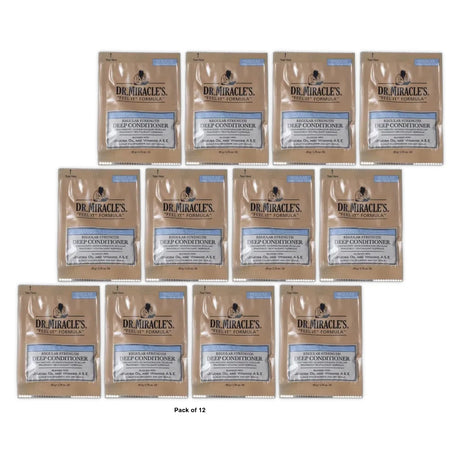 Dr. Miracles Regular Strength Deep Conditioner Packett Repairing Dry Hair Fem 1.75 Oz (Pack of 36)