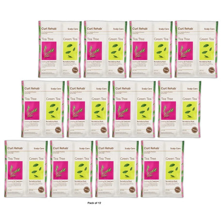Curl Rehab: Scalp Recovery Dual Treatment Packette - Tea Tree Oil & Green Tea pa 4.8 Oz