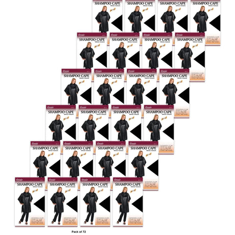Annie Shampoo Cape - Black (Pack of 72)