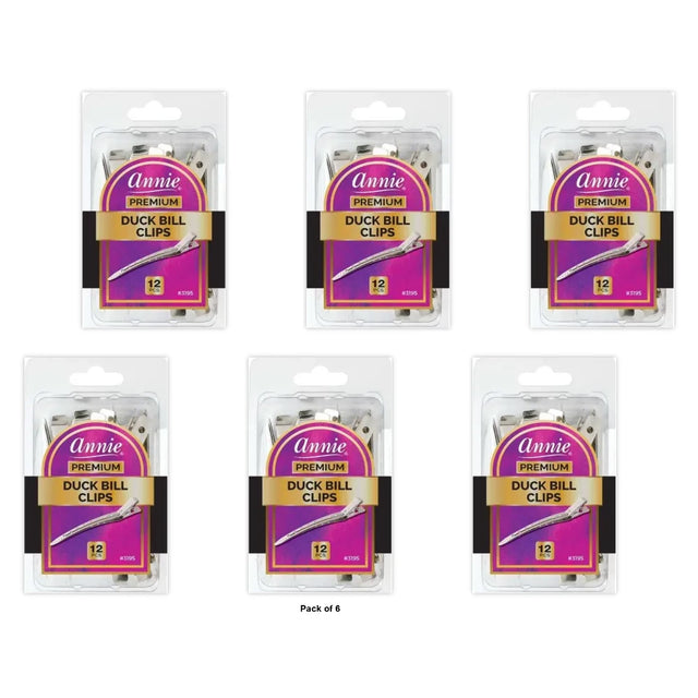 ANNIE DUCK BILL CLIPS #3195 (Pack of 6)