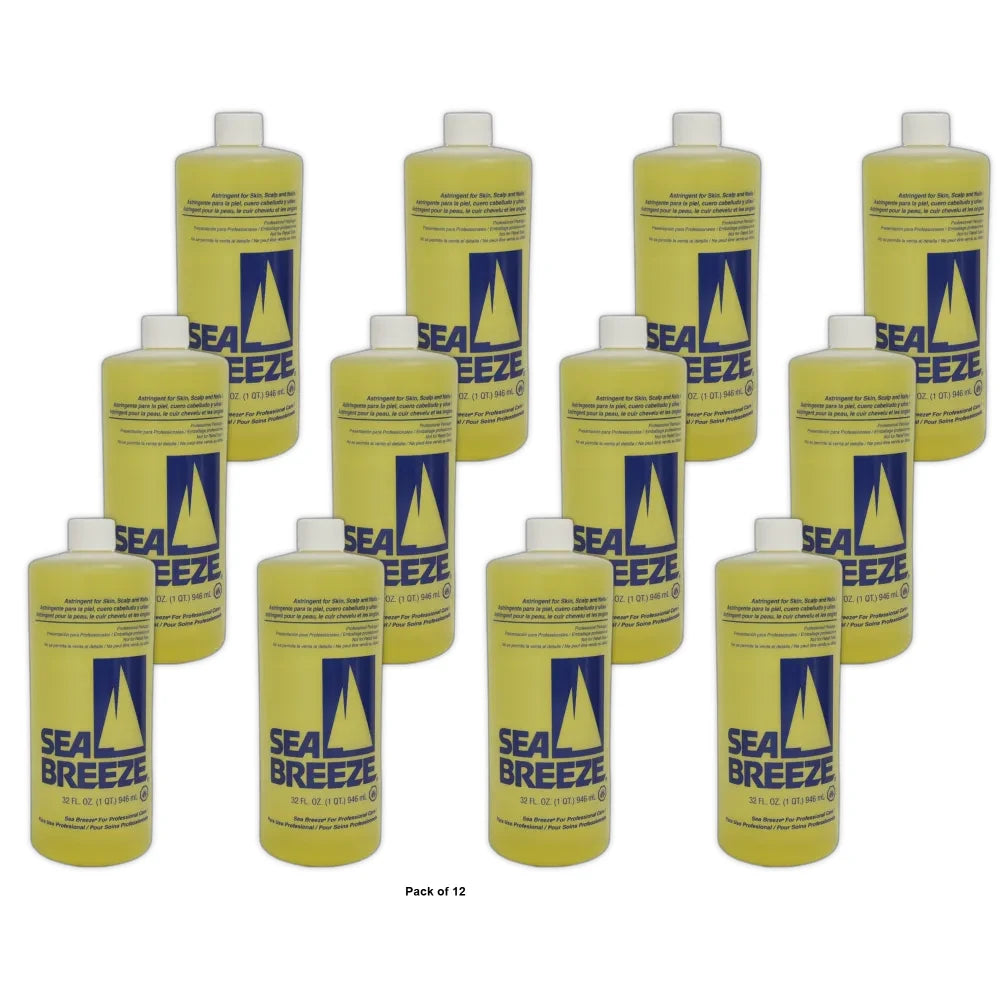 Sea Breeze Astringent for Skin Scalp and Nails 32 oz. (Pack of 12)