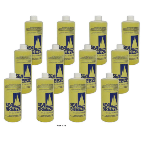Sea Breeze Astringent for Skin Scalp and Nails 32 oz. (Pack of 12)