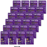 Trojan Studded Bareskin Lubricated Condoms 0.2 Oz (Pack Of 48)