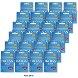 Trojan-Enz Condoms Spermicidal Lubricated Latex Condoms 0.64oz (Pack of 48)