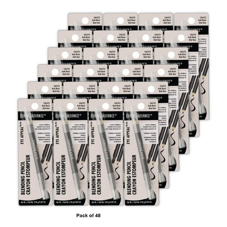 Black Radiance Eye Appeal Blending Pencil Kohl Black 0.033  Oz (Pack of 48)