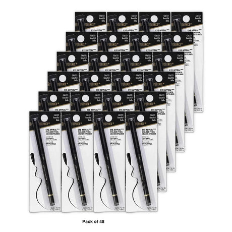 Black Radiance Eye Appeal Eyeliner Retractable Pencil Beautiful Black 0.008 Oz (Pack of 48)