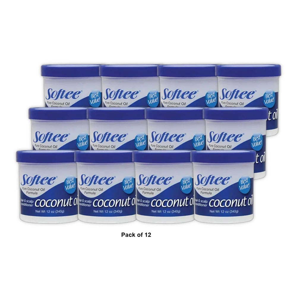 Softee - Coconut Oil Hair Scalp Conditioner- 12 Oz  (Pack of 12)