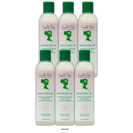 Camille Rose Rosemary Oil Strengthening Soften & Moisturize All Ages Leave-In Conditioner with Rosemary Oil & Peppermint Oil - 8 fl oz (Pack of 6)