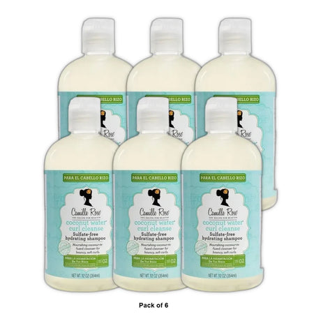 Camille Rose Coconut Water Curl Cleanse Hydrating Shampoo 12 oz (354 ml) (Pack of 6)