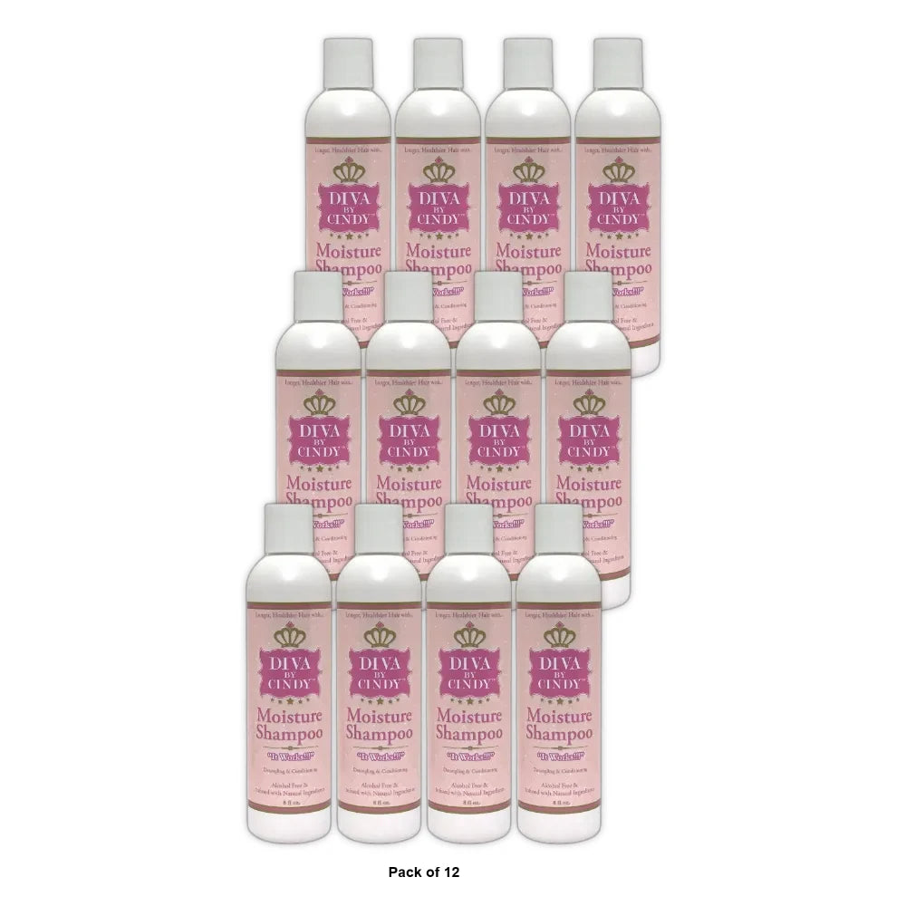 Diva By Cindy Moisturizing Shampoo 8.0 fl. oz. (Pack of 12)