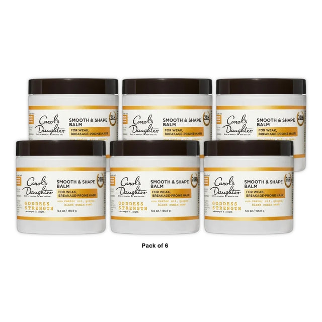 Carol s Daughter Goddess Moisturizing Shape Balm for Damaged Hair with Castor Oil 5.5. Oz (Pack of 6)