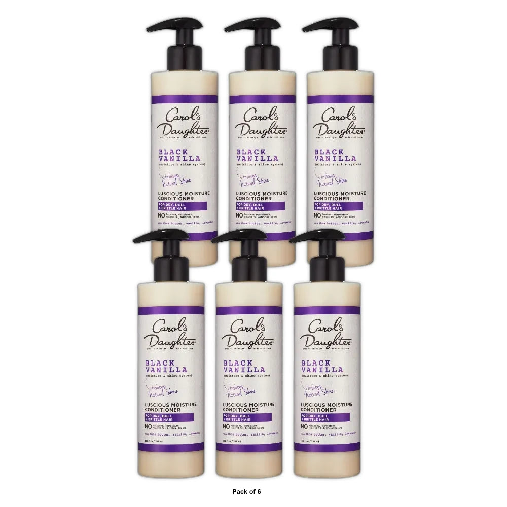 Carol's Daughter Black Vanilla Moisturizing Conditioner for Dry Hair with Shea Butter,  12. Oz (Pack of 6)