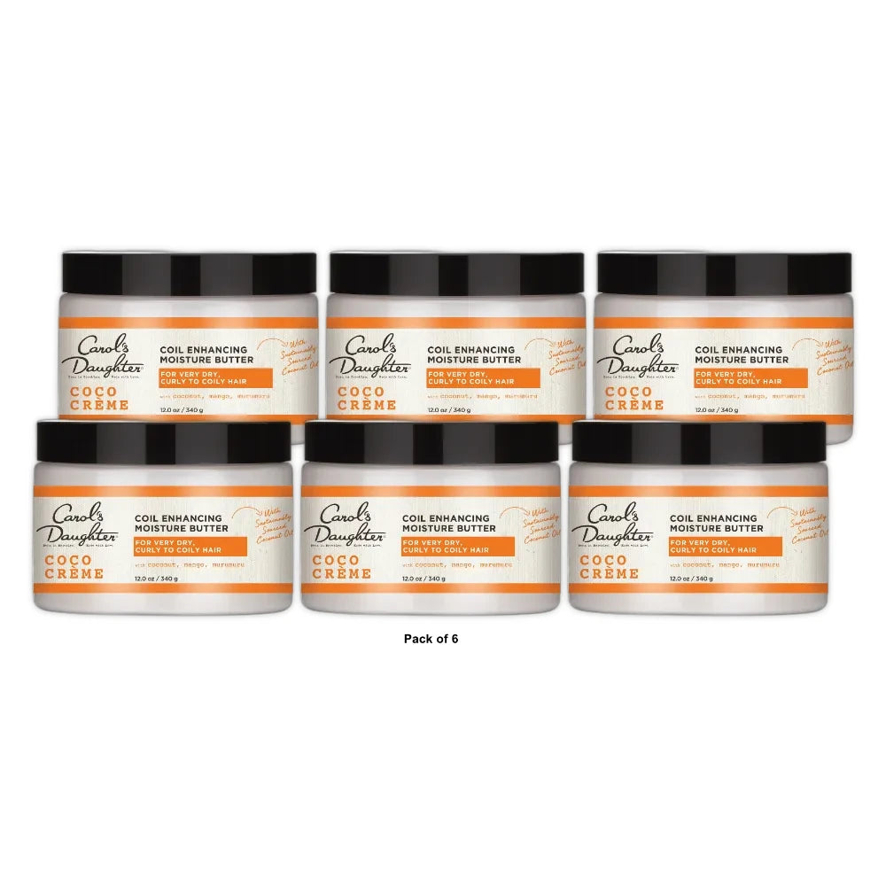Carol's Daughter Nourishing Moisturizing Hair Styling Cream, for Dry Hair, with Coconut Oil, 12 Oz (Pack of 6)