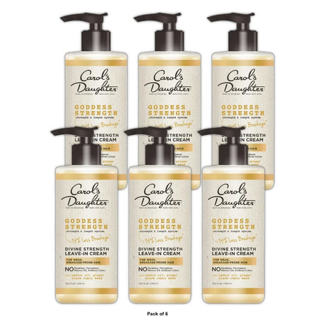 Carol's Daughter Goddess Divine Strength Leave In Conditioner with Castor Oil, 10 Oz (Pack of 6)