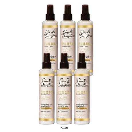 Carol's Daughter Goddess Strength Repairing Leave In Conditioner Milk for All Hair Types, with Castor Oil, 8.5 fl oz (Pack of 6)