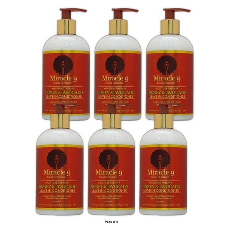 Miracle 9 Moisture Therapy Honey & Avocado Leave-In-Conditioner 12 Oz (Pack of 6)