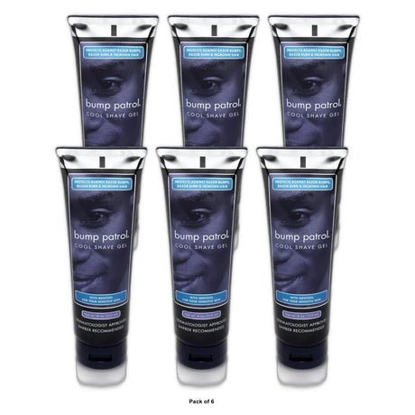 Bump Patrol Cool Shave Gel - Sensitive Clear Shaving Gel With Menthol Prevents Razor Burn, Bumps, Ingrown Hair 4 Oz (Pack of 6)