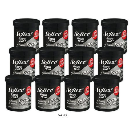 Softee Hair Gel Styling Xtra Hld 8 OZ (Pack of 12)