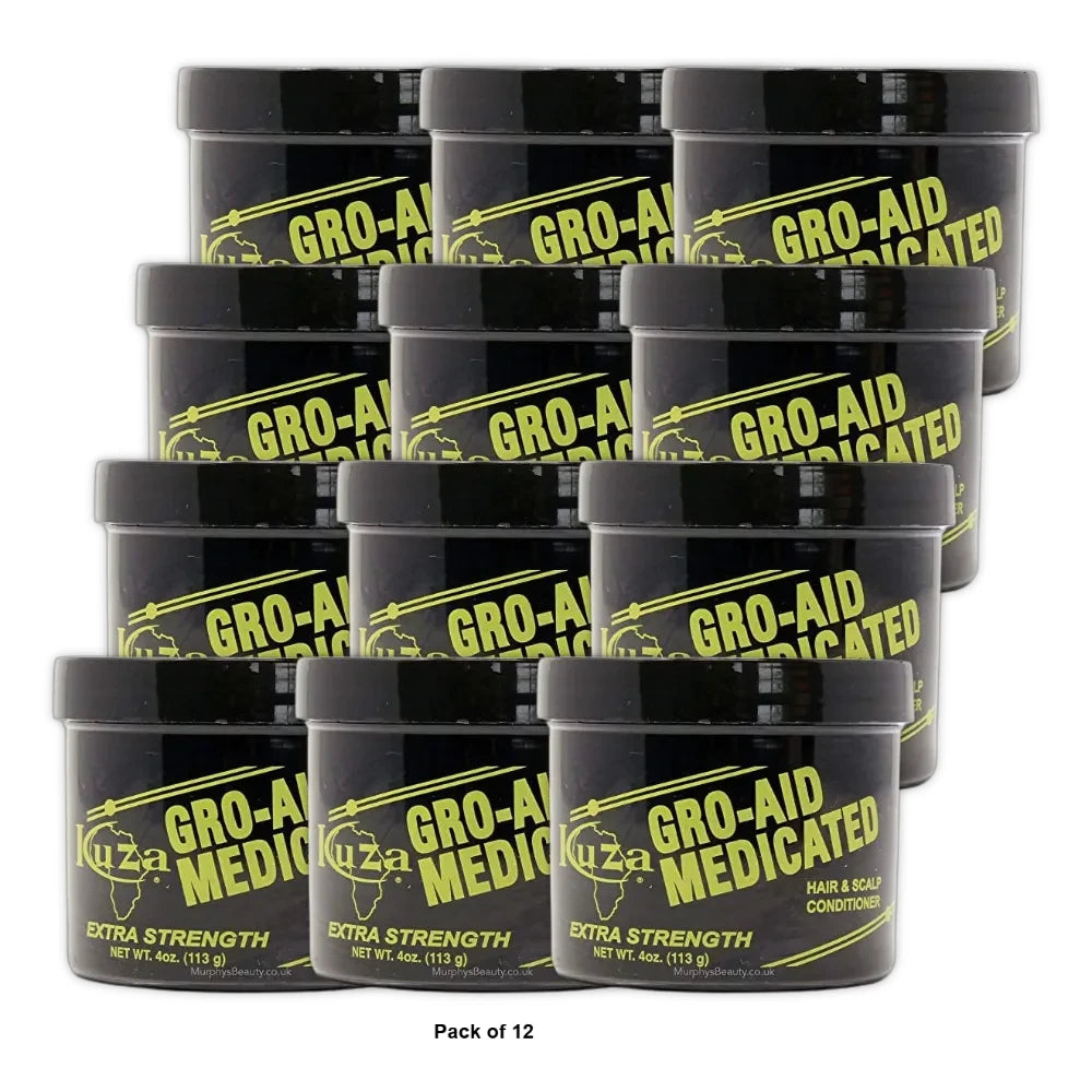 Kuza Gro-aid Medicated Extra Strength 4oz (Pack of 12)