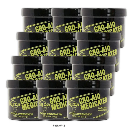 Kuza Gro-aid Medicated Extra Strength 4oz (Pack of 12)