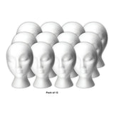 MANIKIN STYROFOAM 10" HEAD (A) 1.75oz (Pack of 12)
