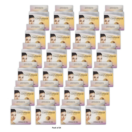 Concha Nacar Crema De Dia No.1 Day Face Cream Moisturizer Hydrates Protects 2 Oz (Pack of 24)